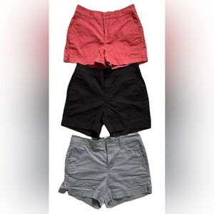 Old Navy Women’s high rise everyday shorts size 0 red, grey, and black